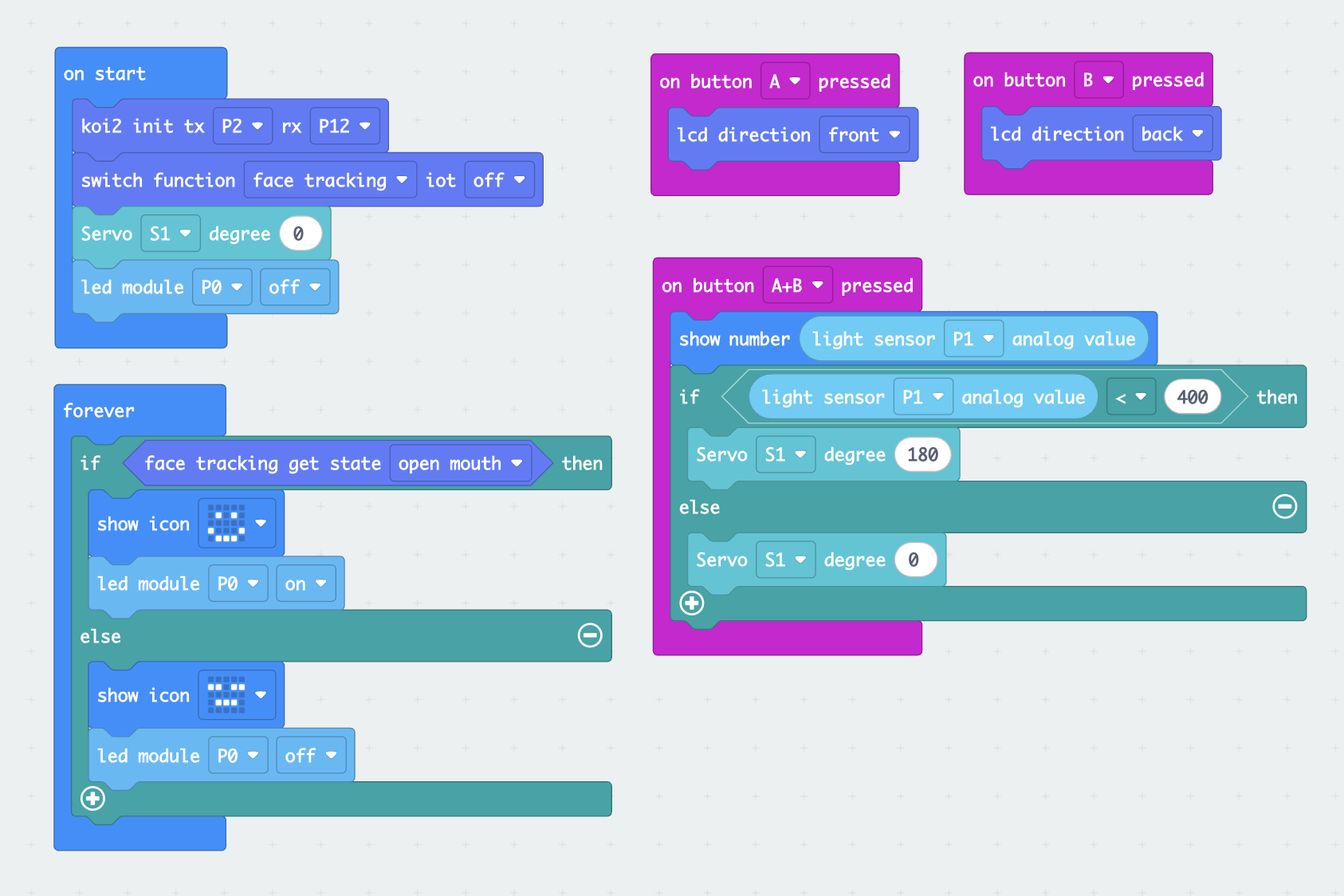 MakeCode 程式積木範例